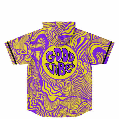 Good vibes Hooded Baseball Jersey