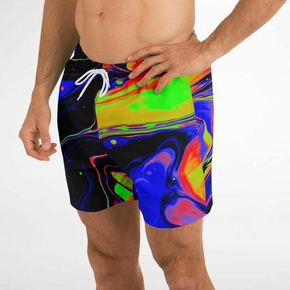 Half Half acid trip Swim Trunks