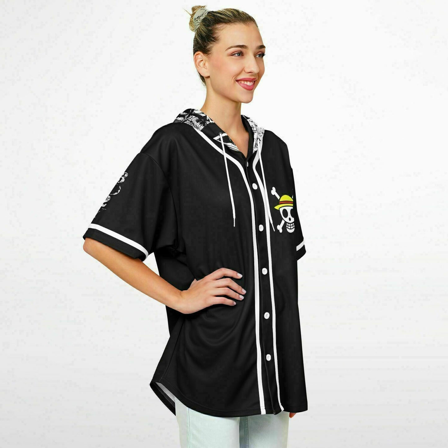 Luffy one piece Hooded Baseball Jersey