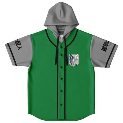 Attack on custom Hooded Baseball Jersey