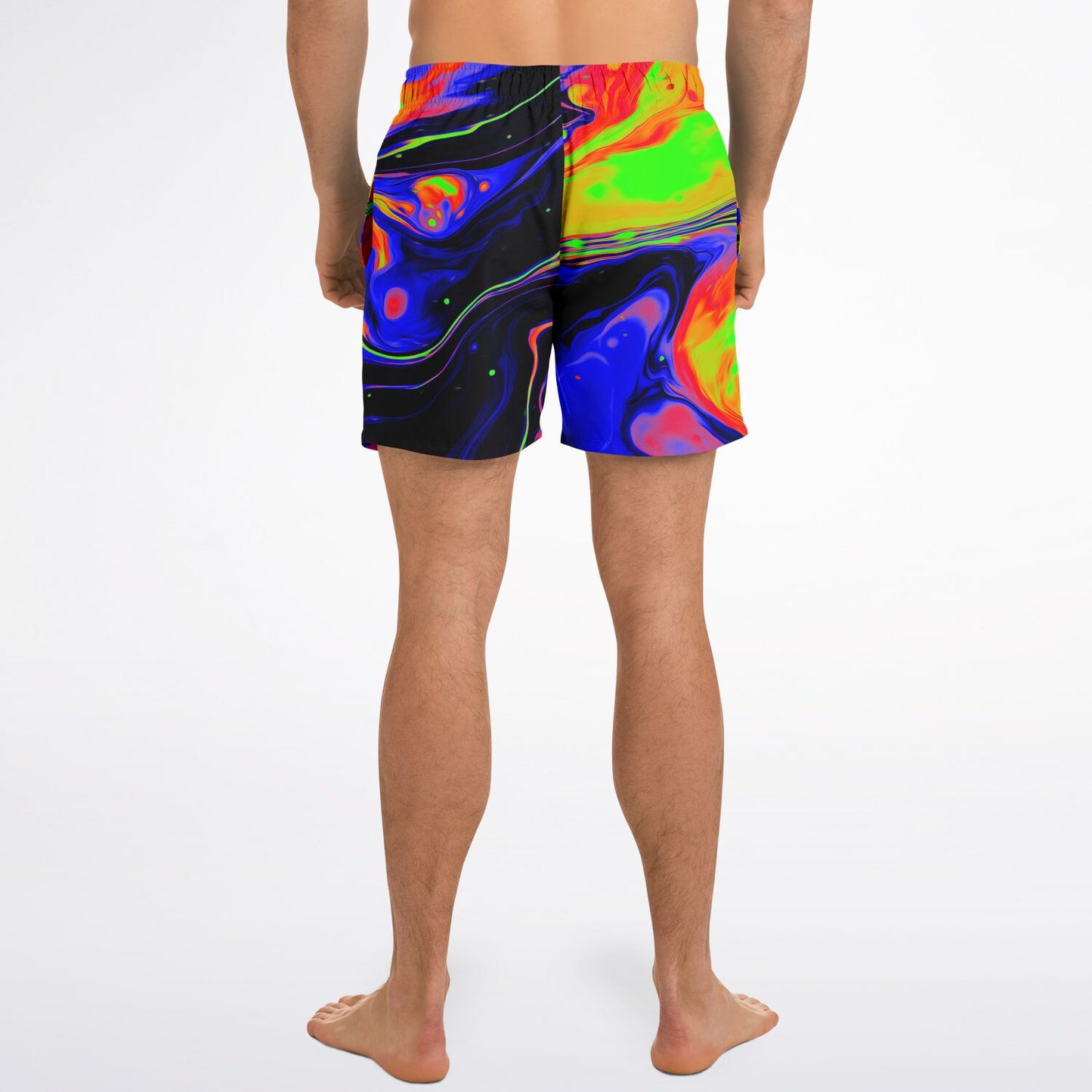 Half Half acid trip Swim Trunks