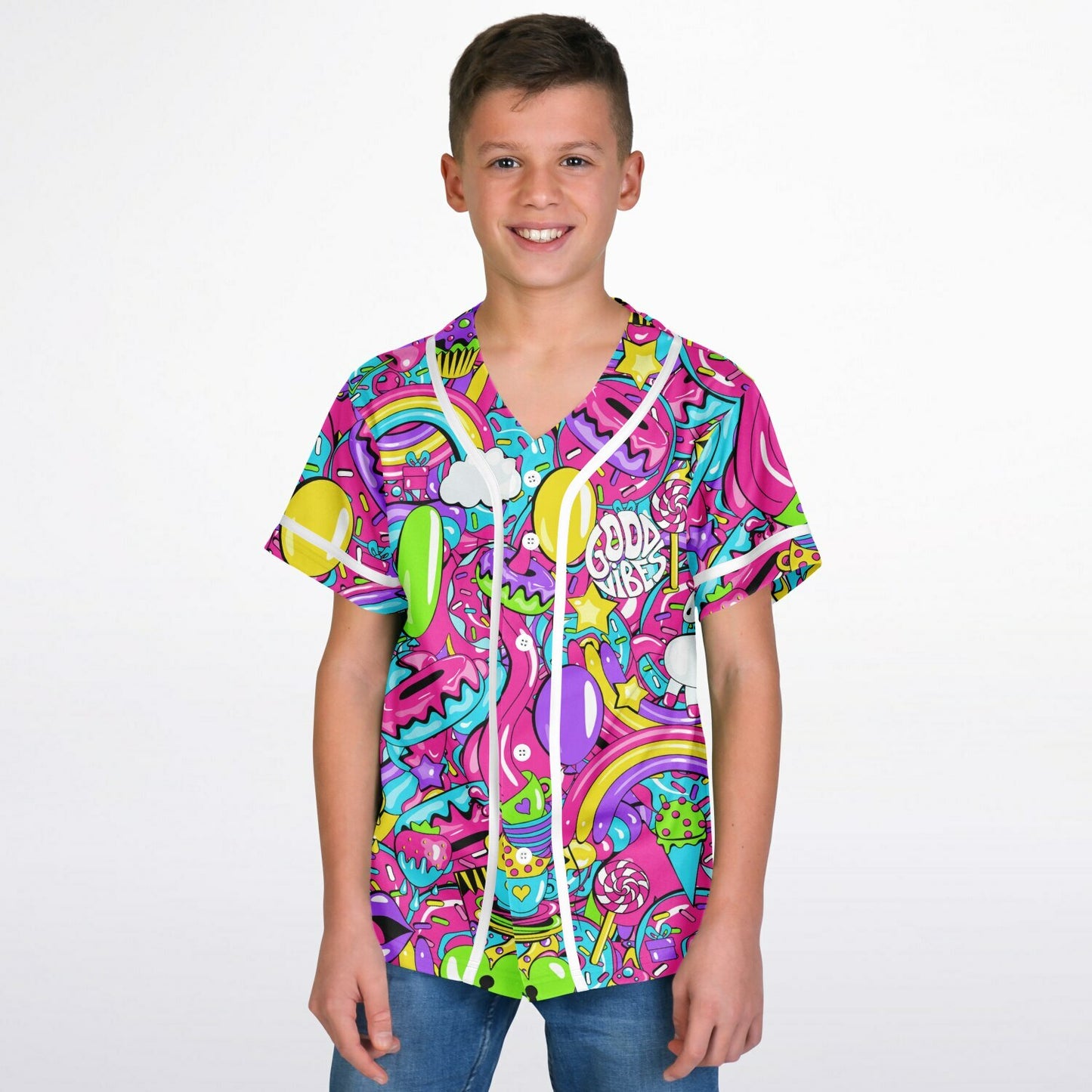 Good vibes Kids Baseball Jersey