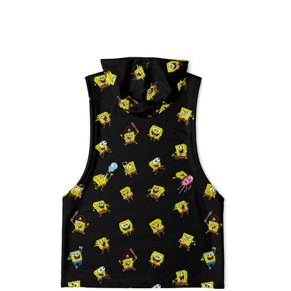 SpongeBob mood Fashion Drop Armhole Hoodie