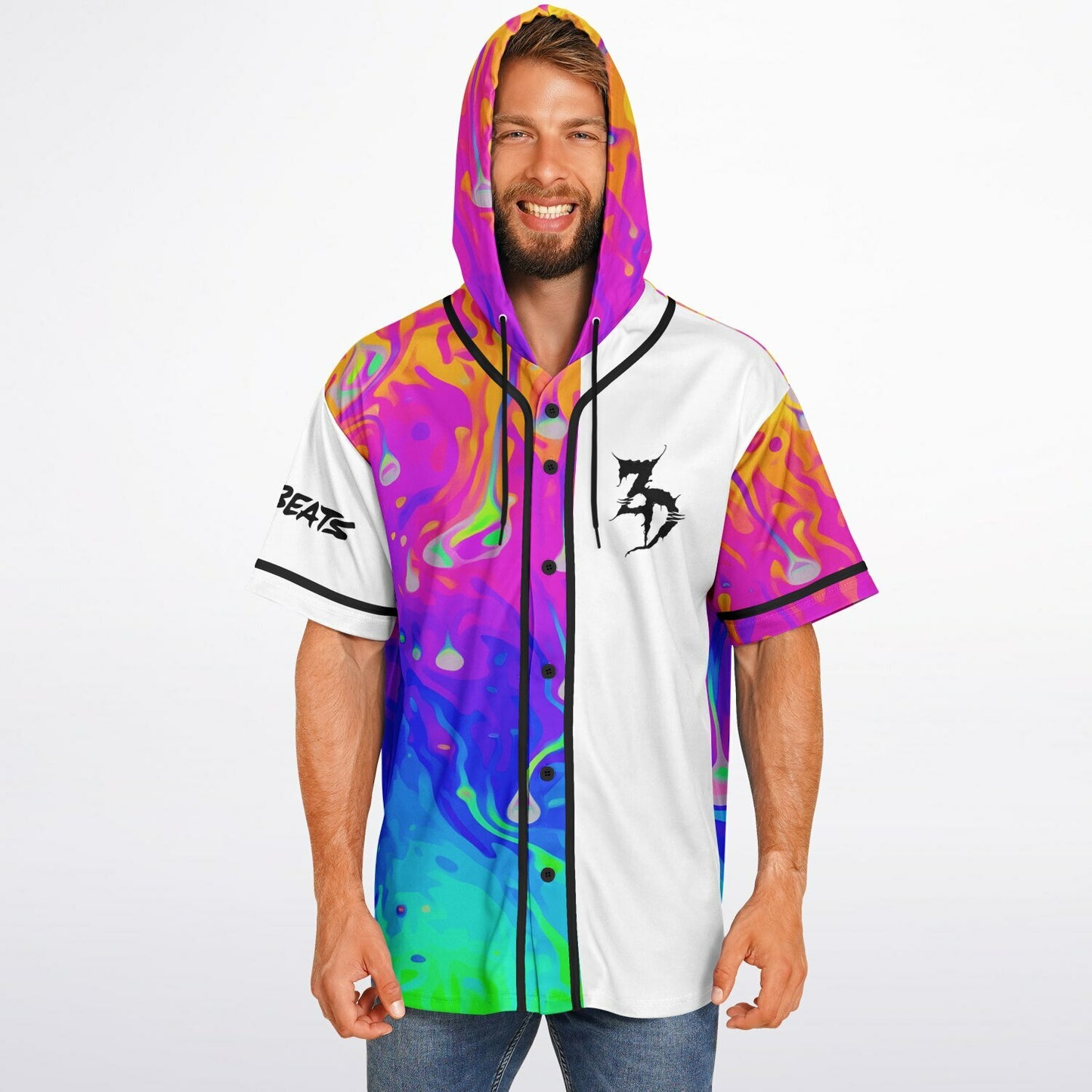 KG custom Hooded Baseball Jersey