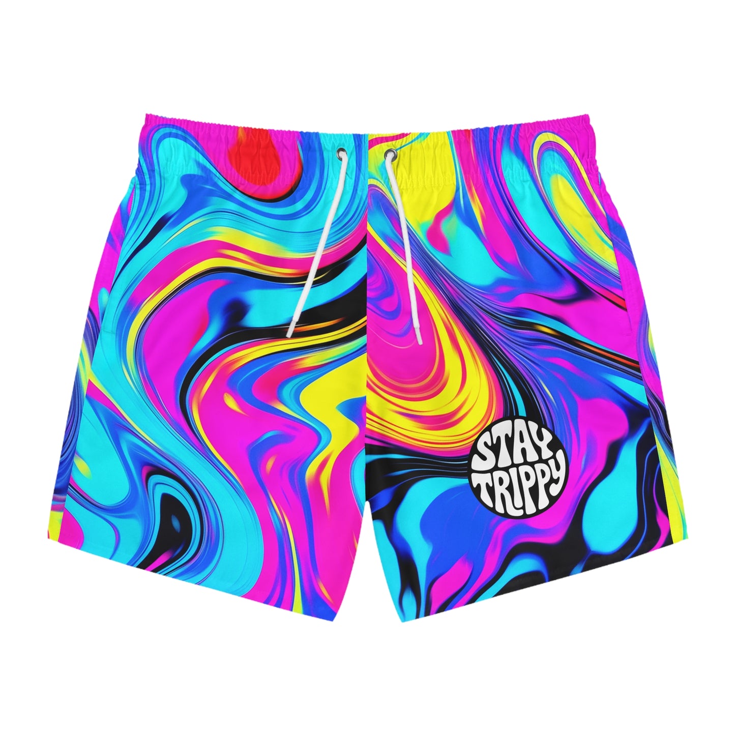 Stay trippy Swim Trunks (Printify)
