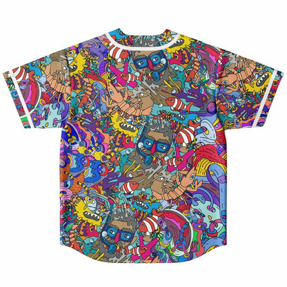 Trippy doddle pattern 01 Reversible Baseball Jersey