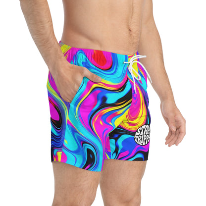 Stay trippy Swim Trunks (Printify)