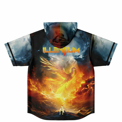 Illenium ice and fire Hooded Baseball Jersey