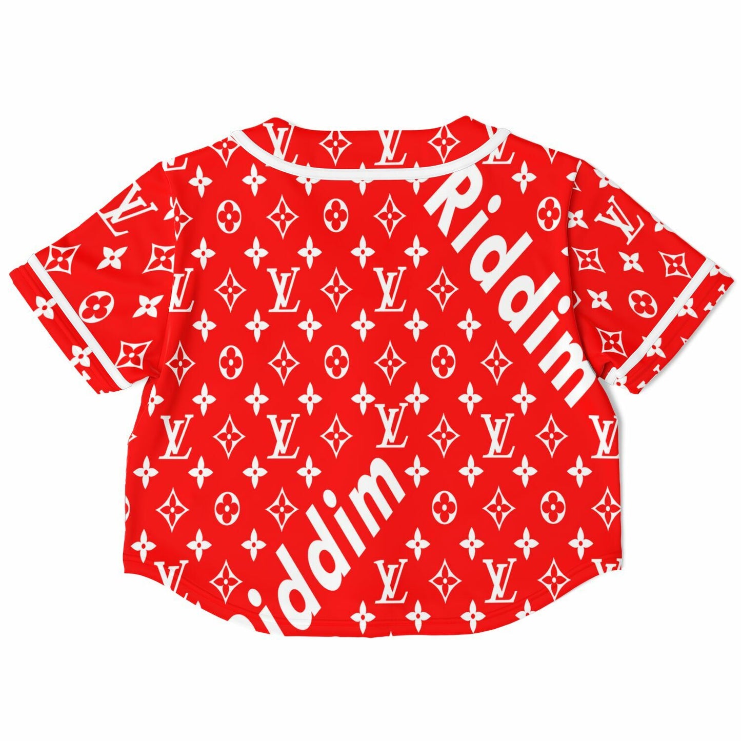 LV x  Riddim crop top baseball jersey