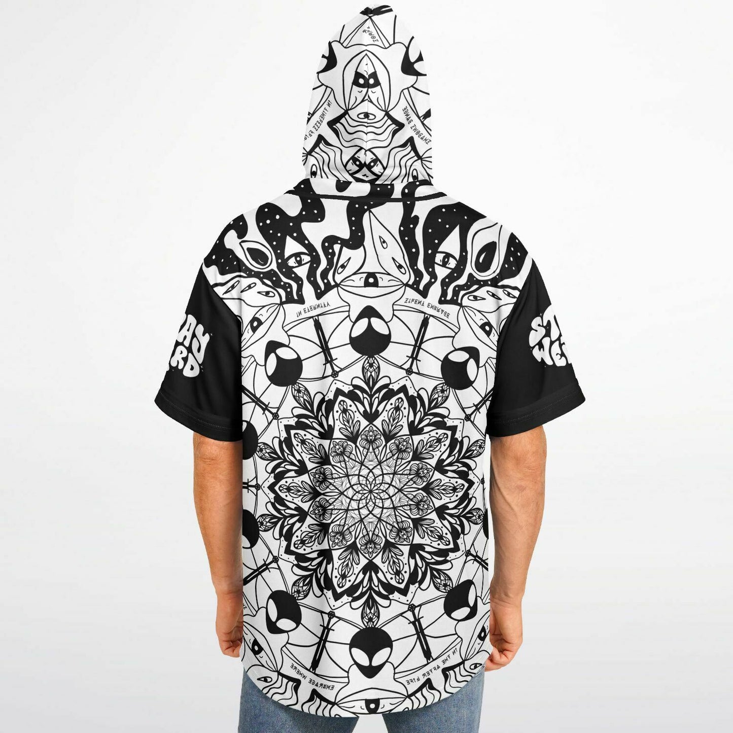 Stay Weird Hooded Baseball Jersey