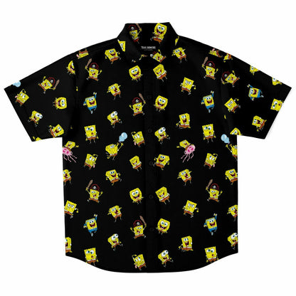 Spongebob Mood Short Sleeve Button Down Shirt