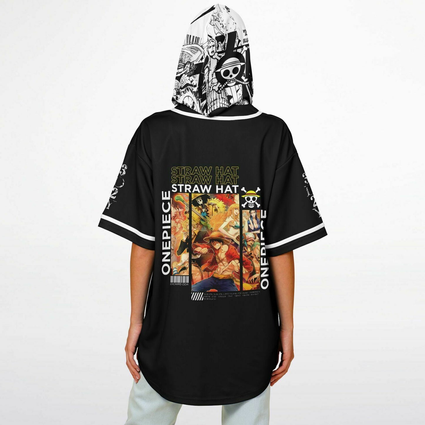 Luffy one piece Hooded Baseball Jersey