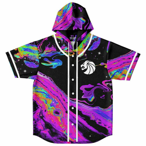 Acid trip Hooded Baseball Jersey