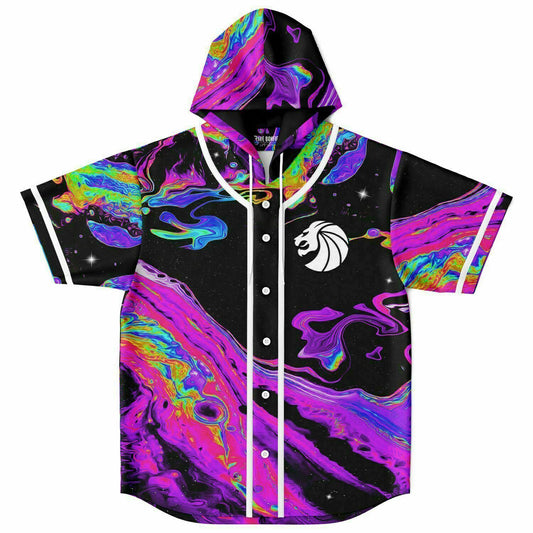 Acid trip Hooded Baseball Jersey