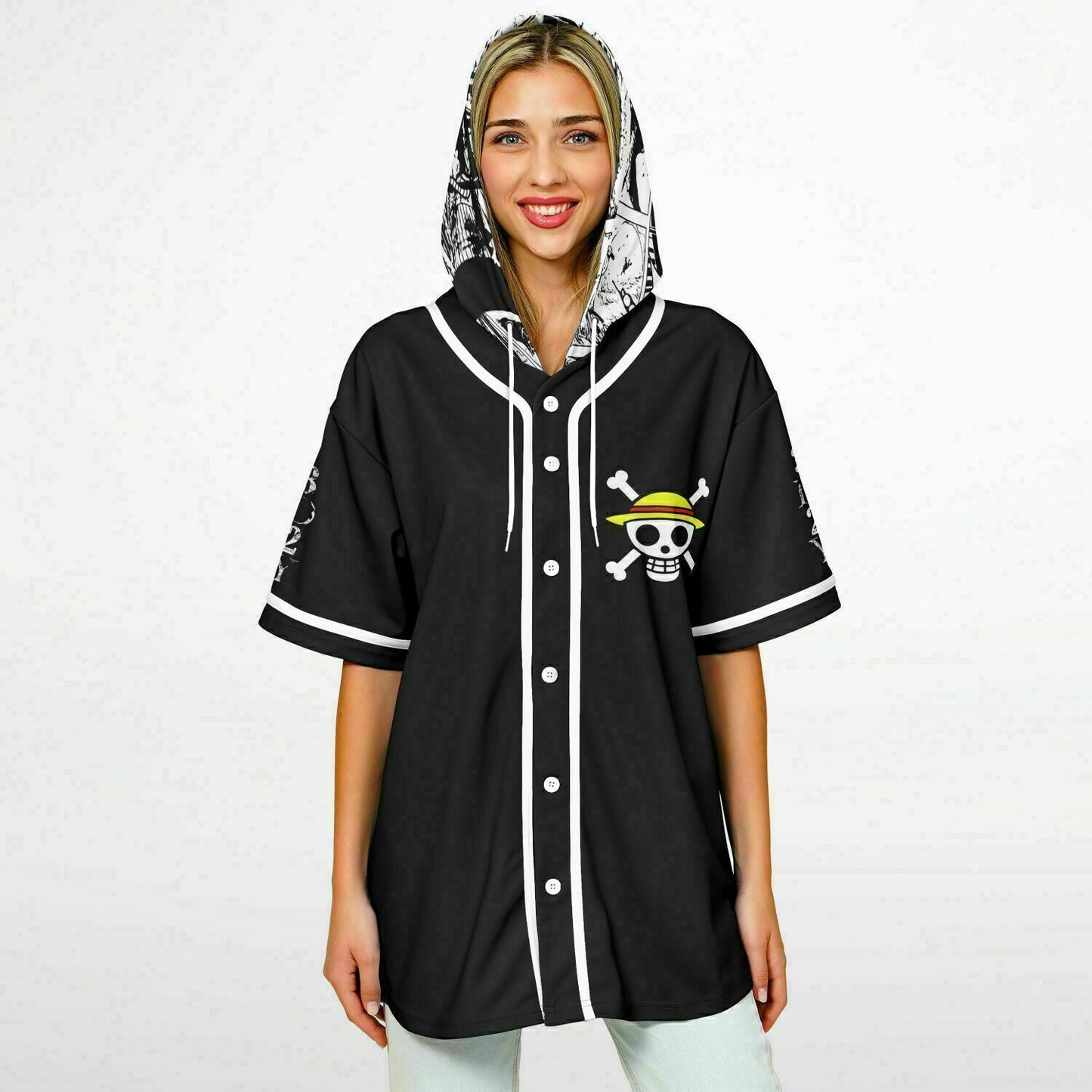 Luffy one piece Hooded Baseball Jersey