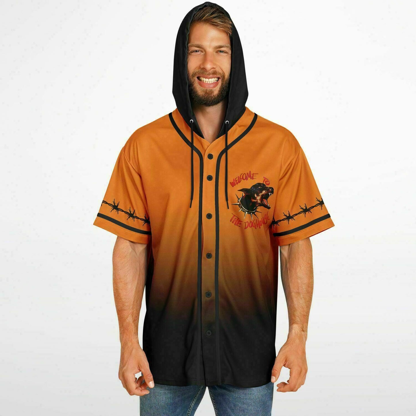 Braydon custom Hooded Baseball Jersey