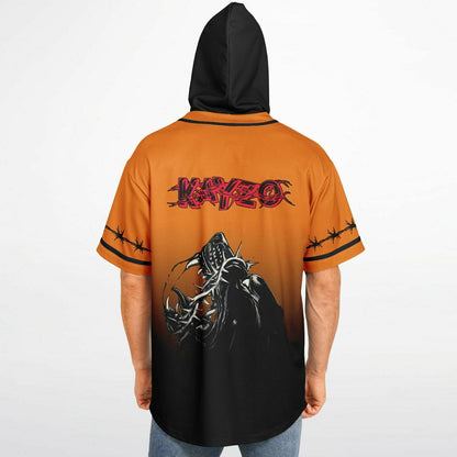 Braydon custom Hooded Baseball Jersey