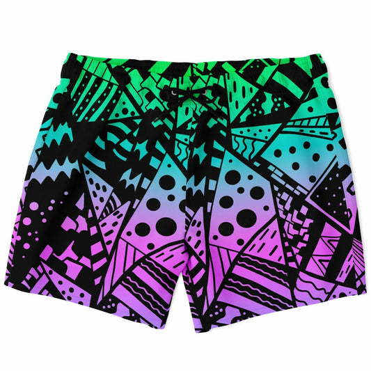 Colorful Abstract lines Swim Trunks