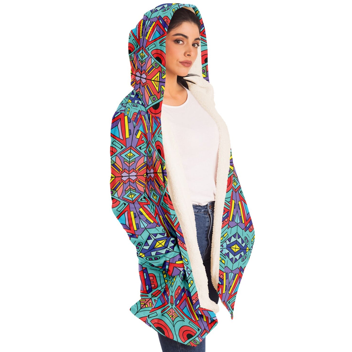 Trippy Doddle pattern 01 Microfleece Cloak
