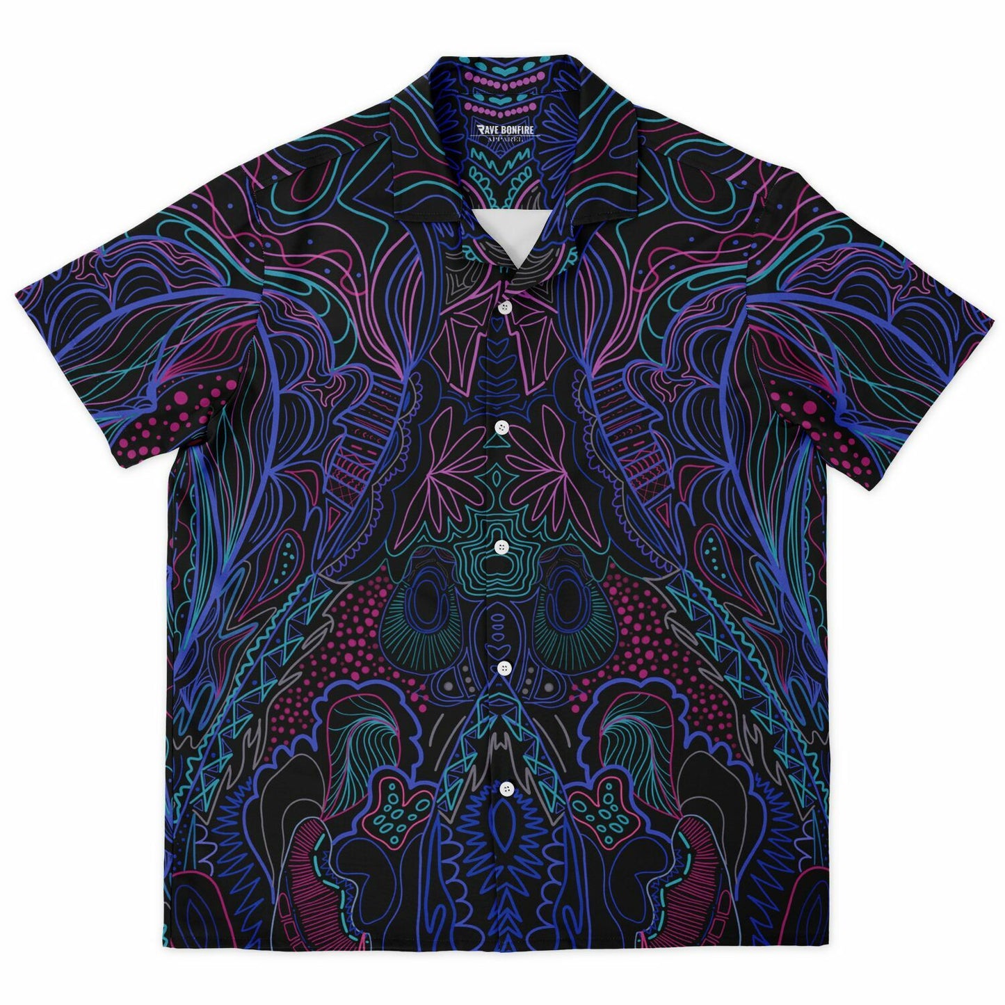 Wubz Spread Collar Short Sleeve Button-Down
