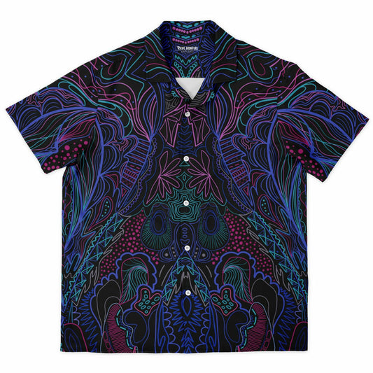 Wubz Spread Collar Short Sleeve Button-Down