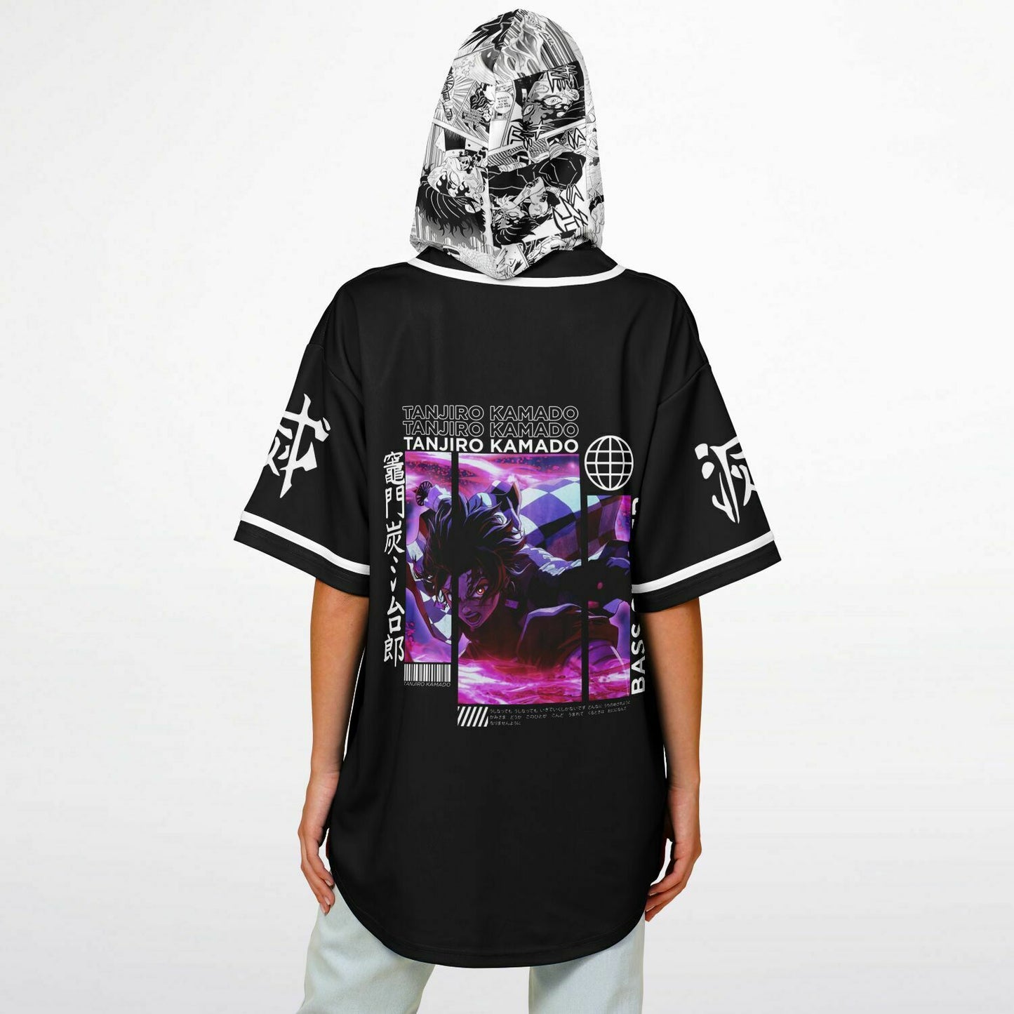 Bass slayer Hooded Baseball Jersey