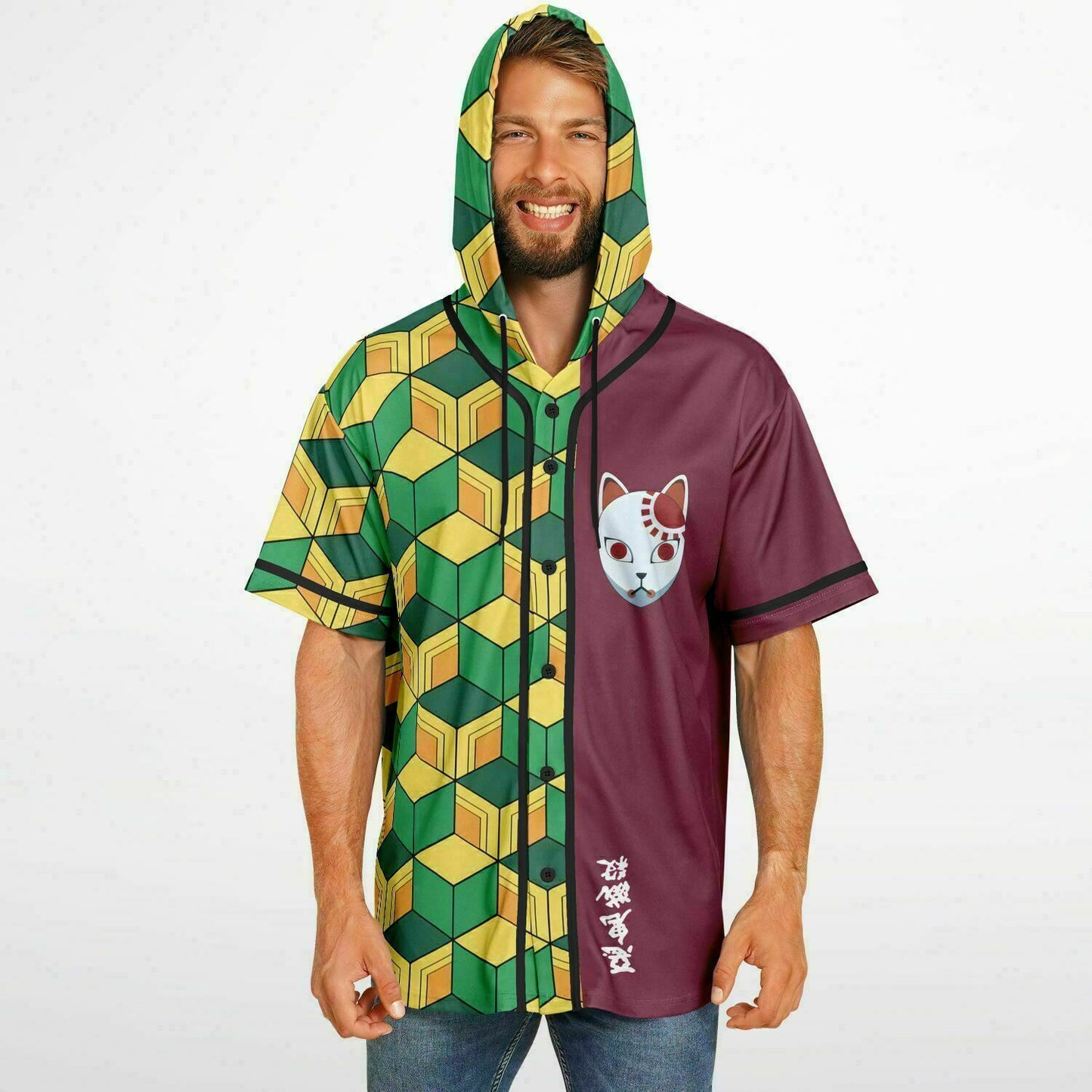 Bass slayer Hooded Baseball Jersey
