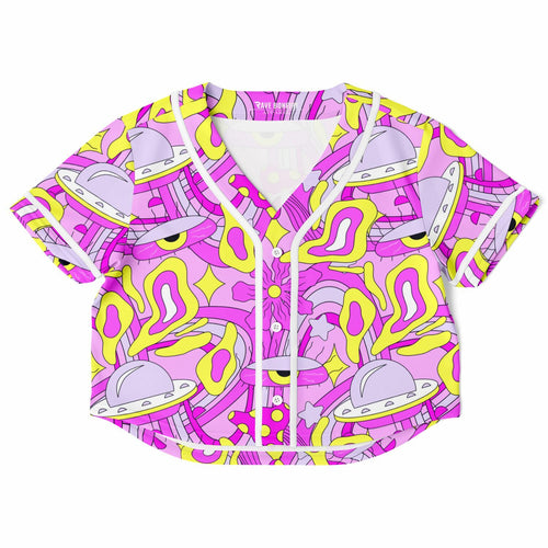Sending Smiles Cropped Baseball Jersey