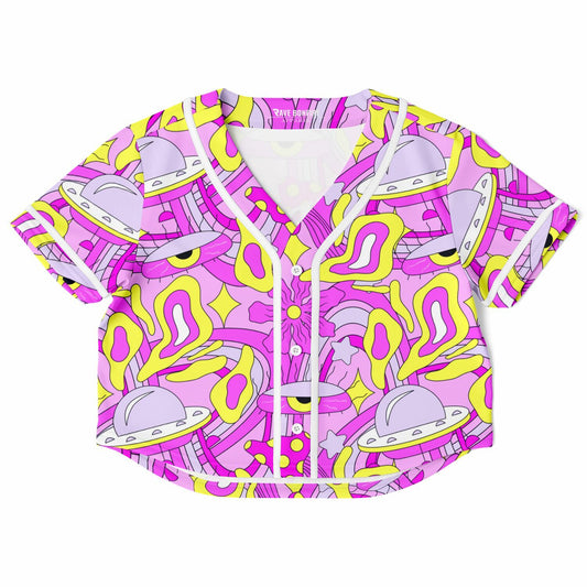 Sending Smiles Cropped Baseball Jersey