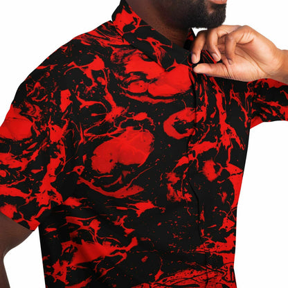 Red trippy Buttons up