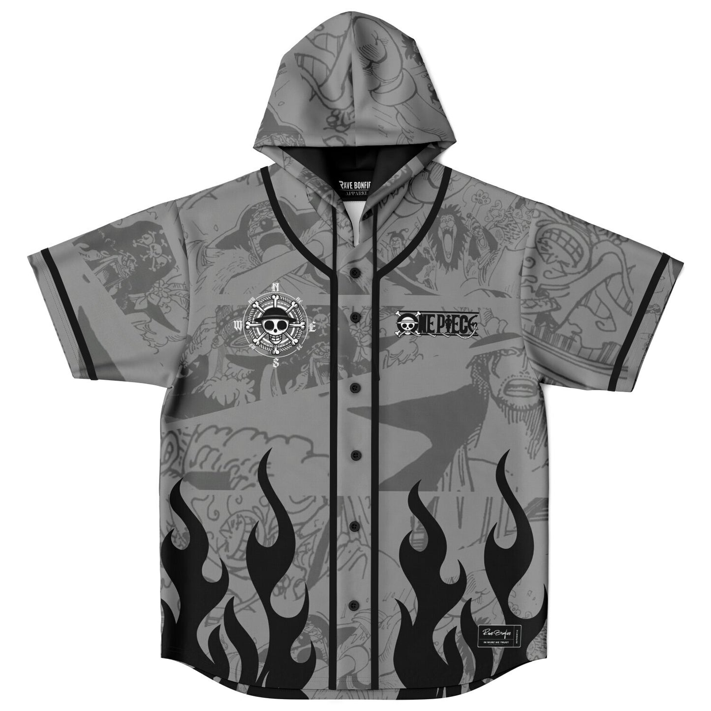 Four sea emperors Hooded Baseball Jersey