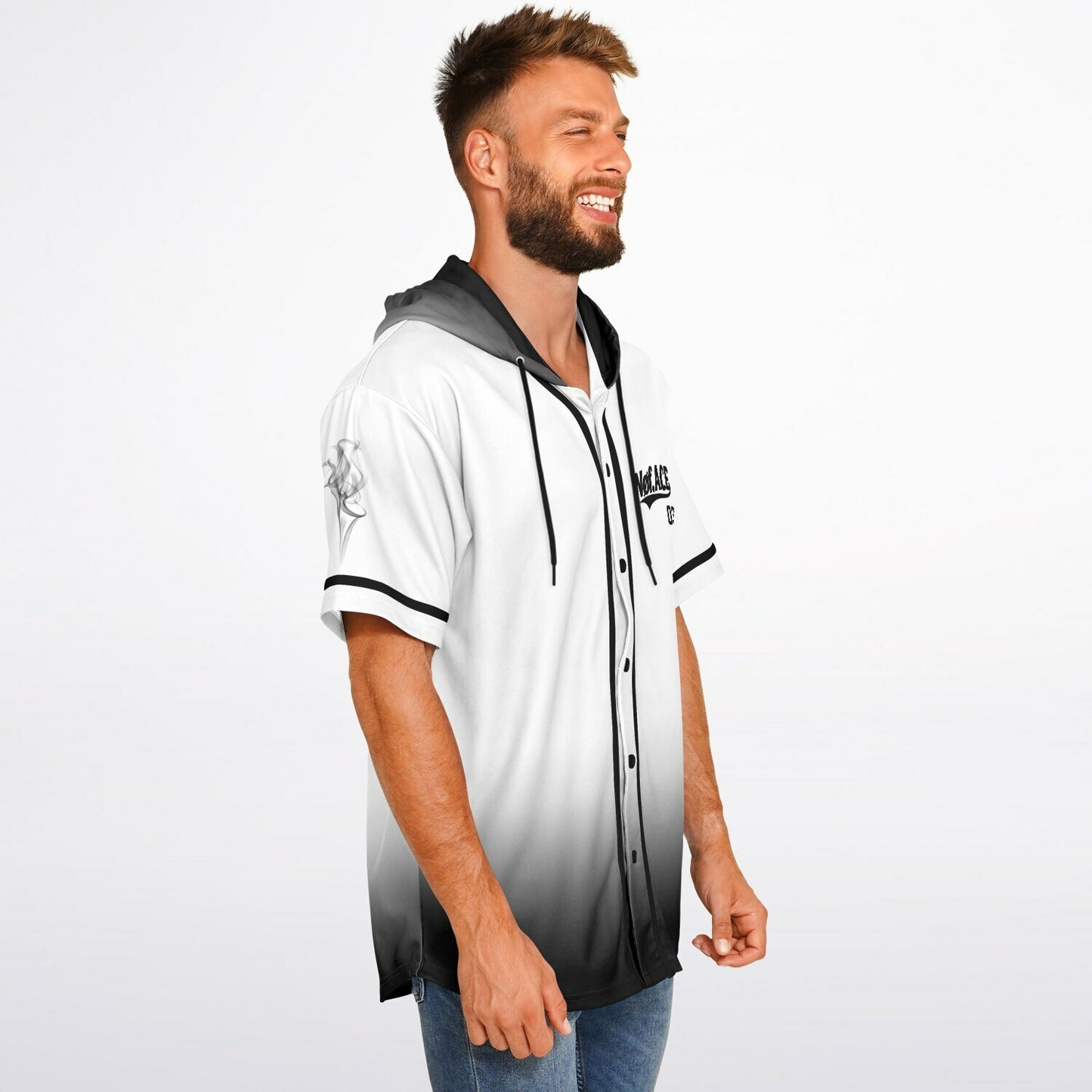 Noface custom Hooded Baseball Jersey