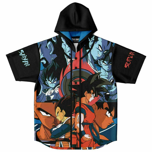 Super saiyan Hooded Baseball Jersey