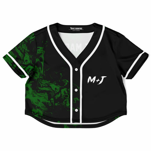 Just married Cropped Baseball Jersey