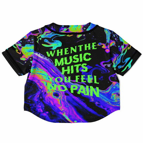 Feel no pain custom Cropped Baseball Jersey V2
