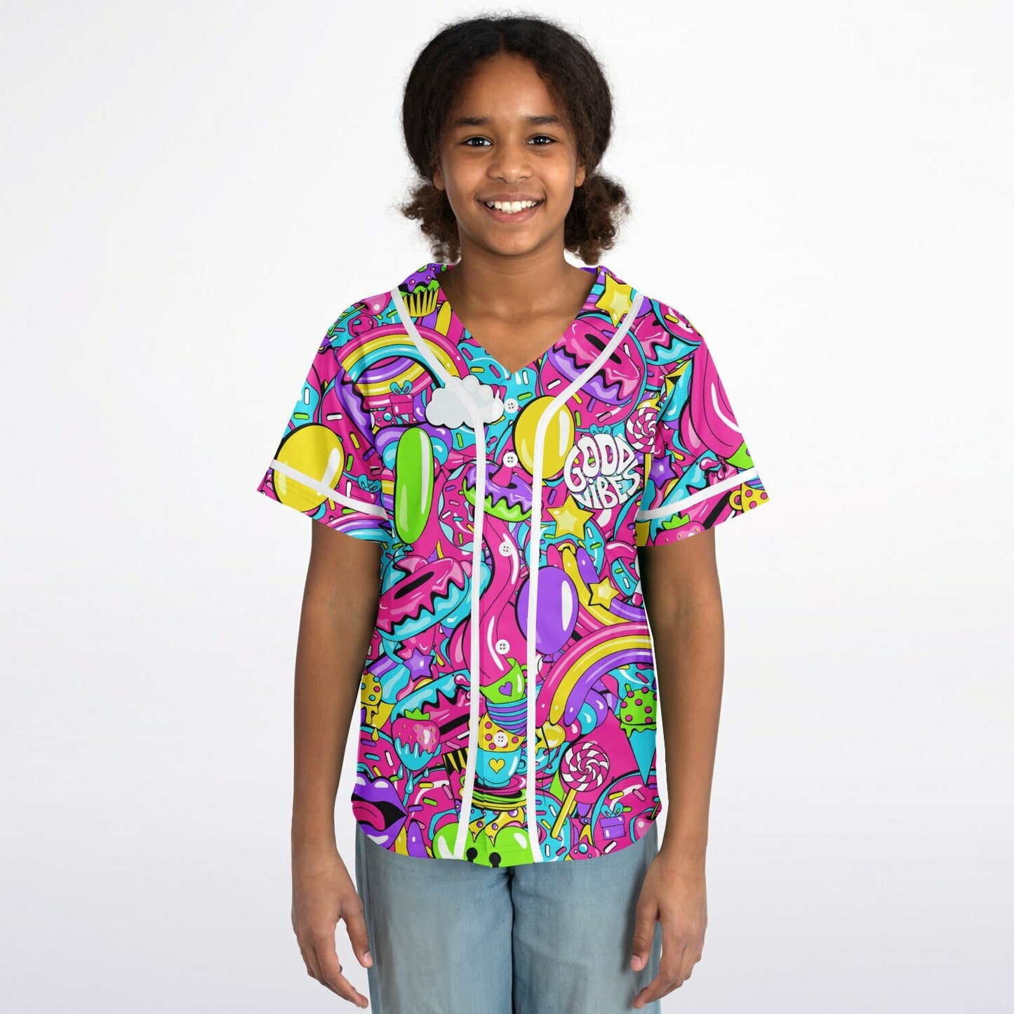 Good vibes Kids Baseball Jersey