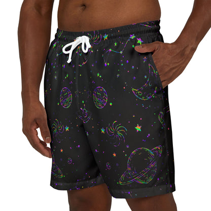 Colorful galaxy Swim Shorts (Printify)