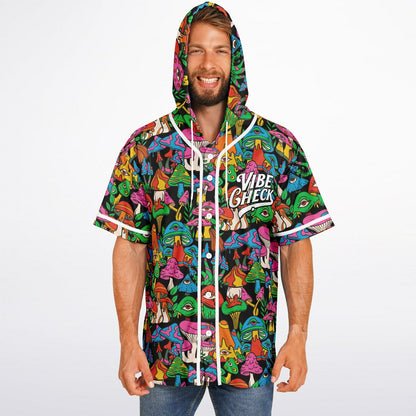 Vibe check Hooded Baseball Jersey