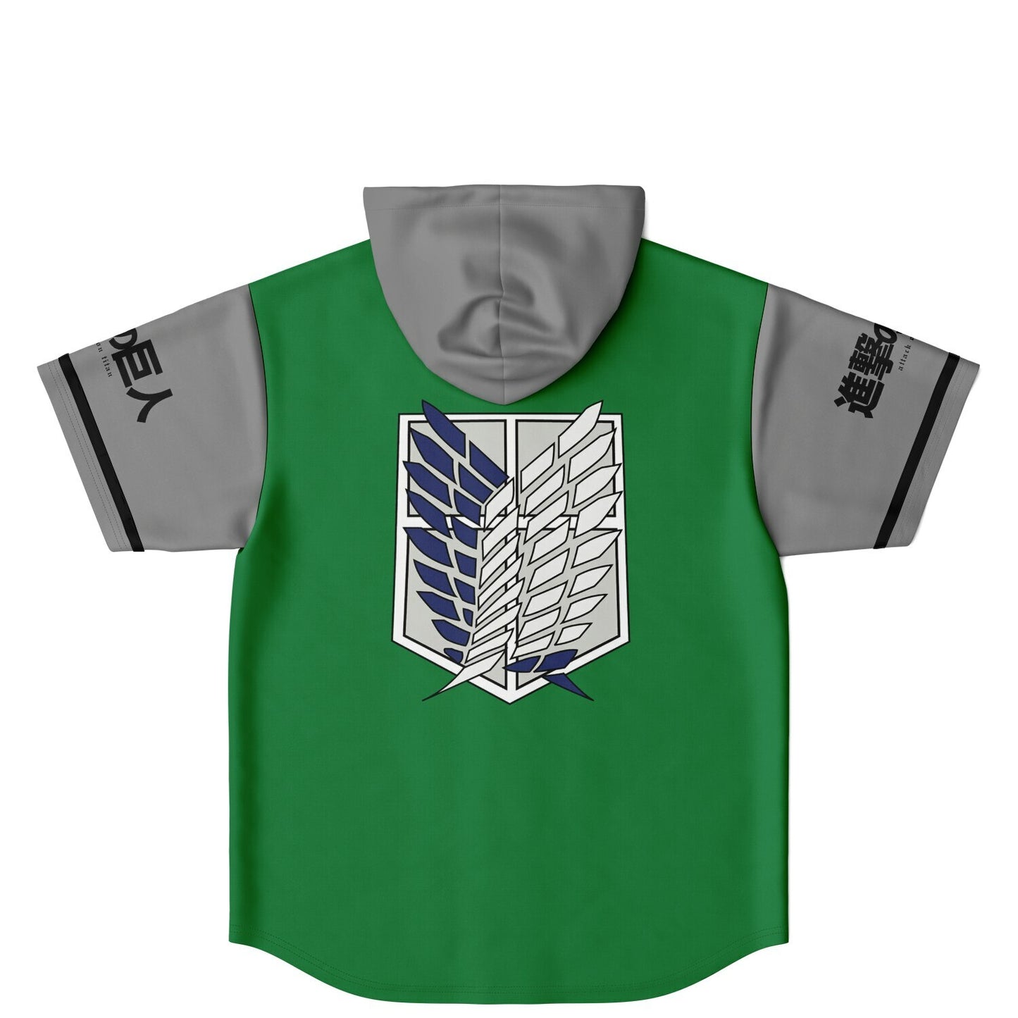 Attack on custom Hooded Baseball Jersey