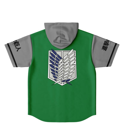 Attack on custom Hooded Baseball Jersey