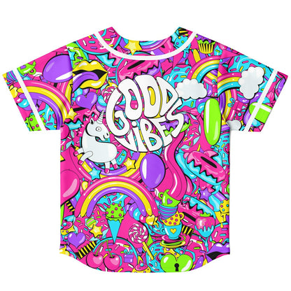Good vibes Kids Baseball Jersey