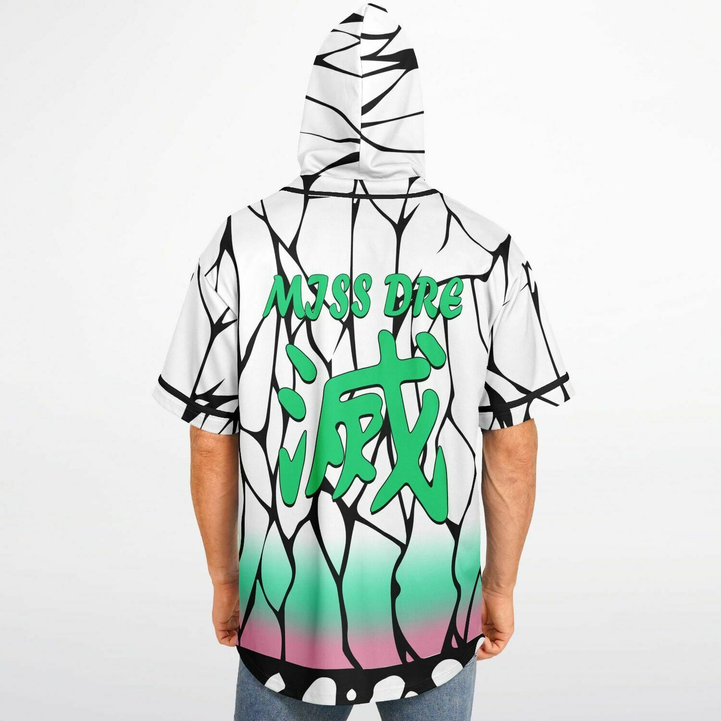 Shinobu Kochō clock  Hooded Baseball Jersey