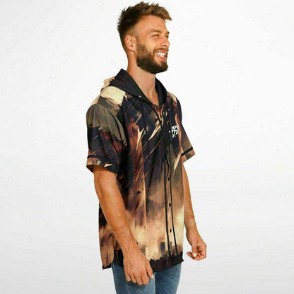 Attack on titans crosplay Hooded Baseball Jersey