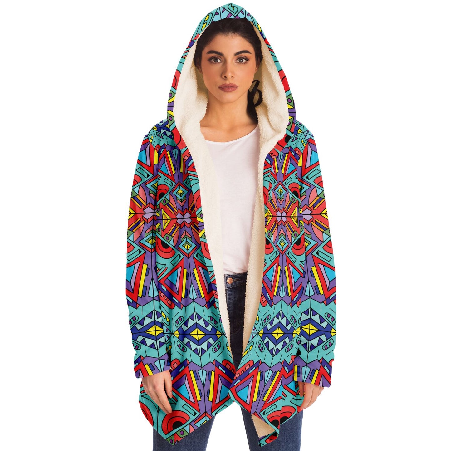 Trippy Doddle pattern 01 Microfleece Cloak