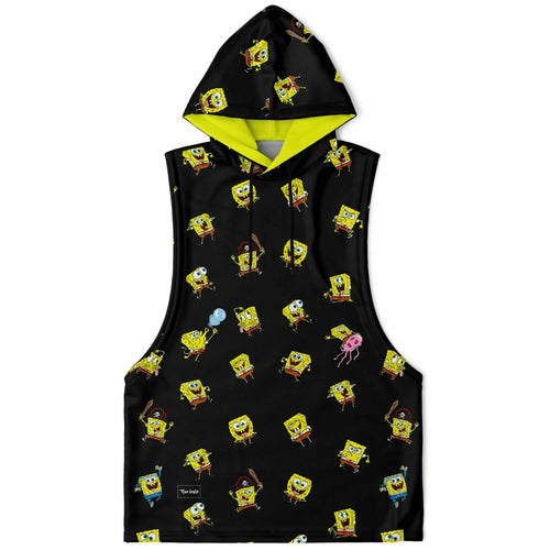 SpongeBob mood Fashion Drop Armhole Hoodie