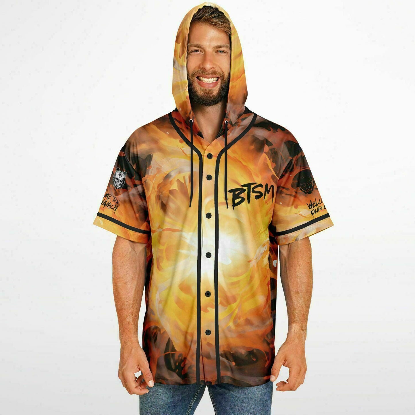 Phoenix custom Hooded Baseball Jersey