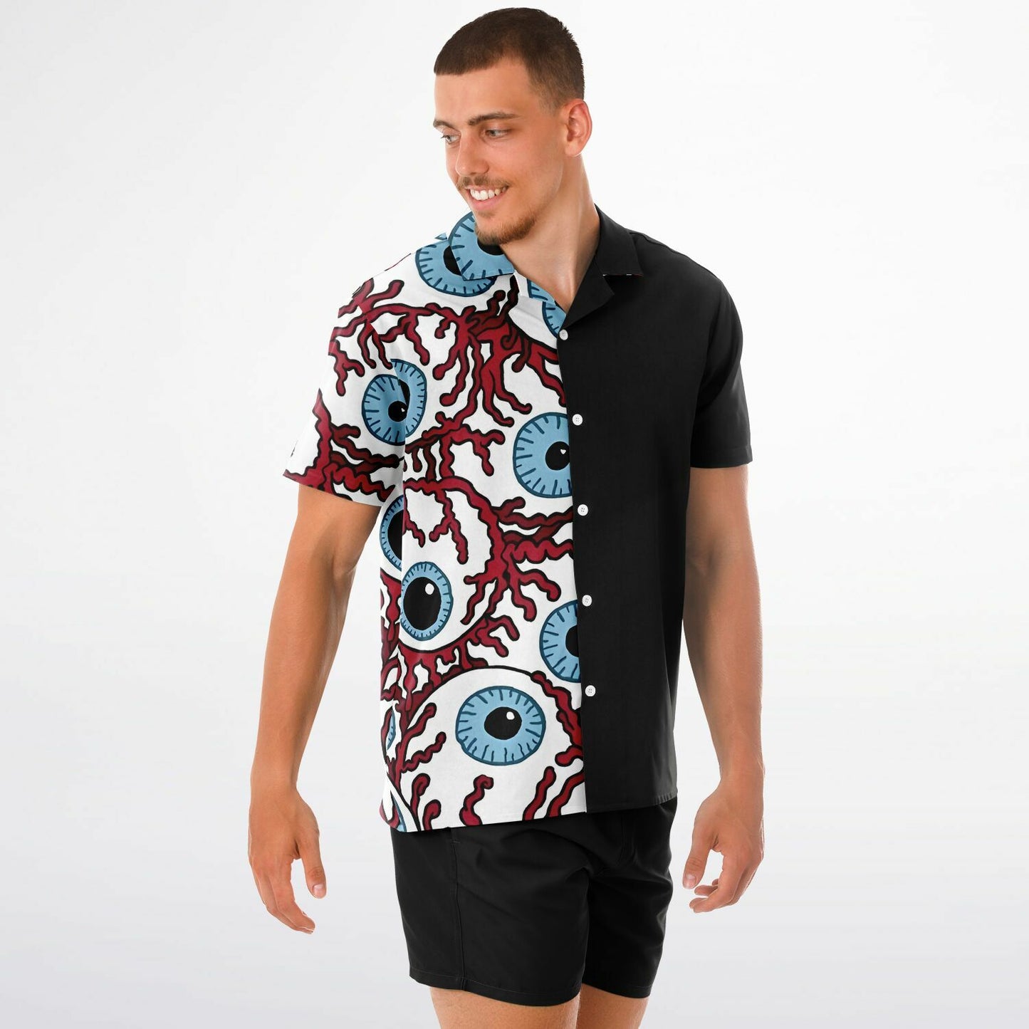 Trippy eyes buttons up shirt copy