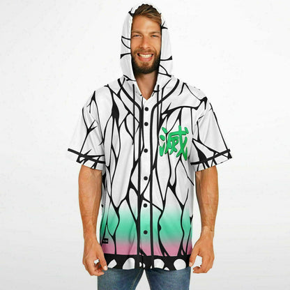 Shinobu Kochō clock  Hooded Baseball Jersey