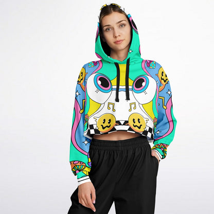 Trippy cropped hoodie