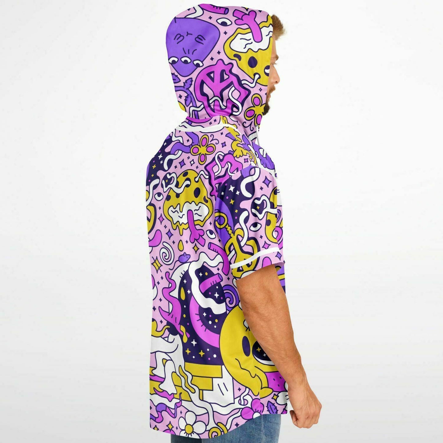 Trippy Hooded Baseball Jersey